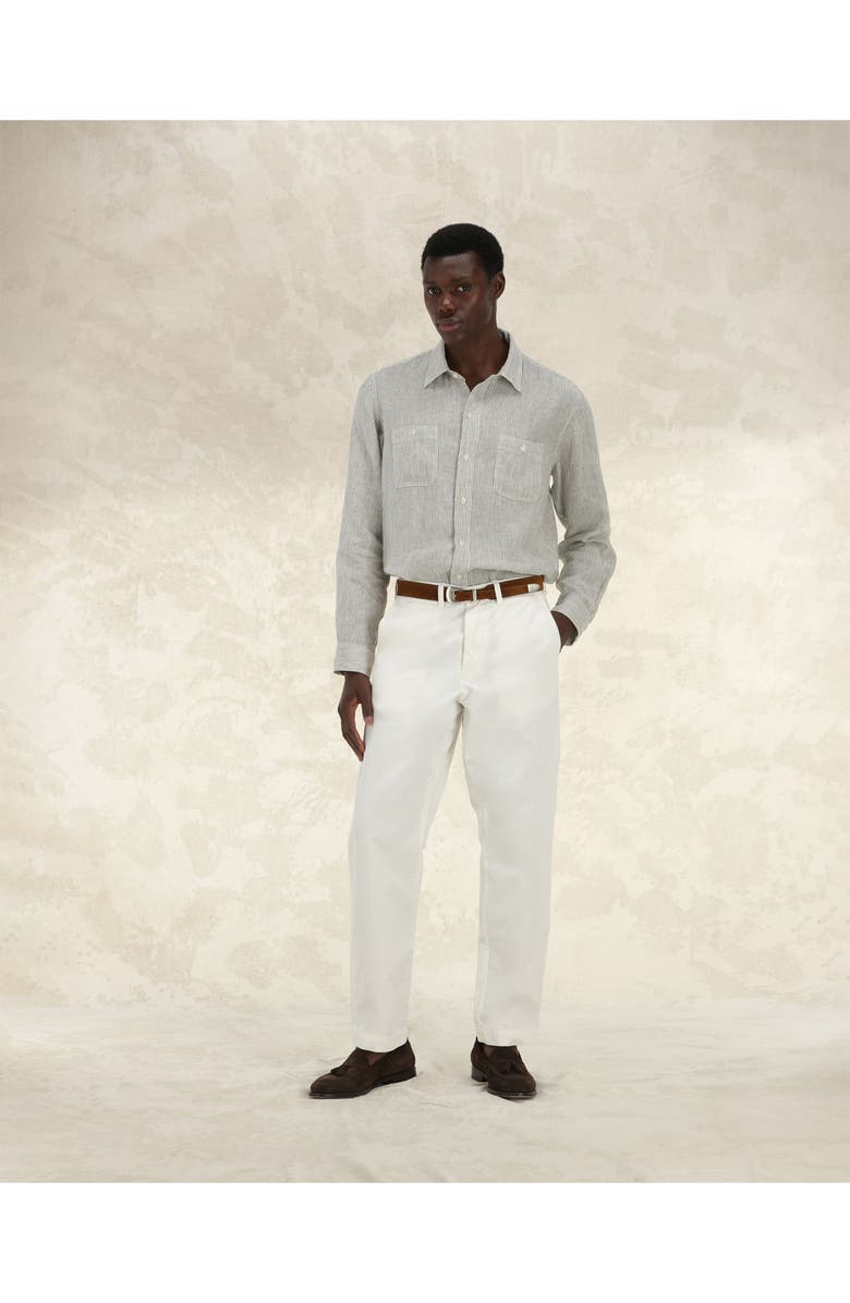 Fortela Wallace Twill Cotton Trousers, Alternate, color, White