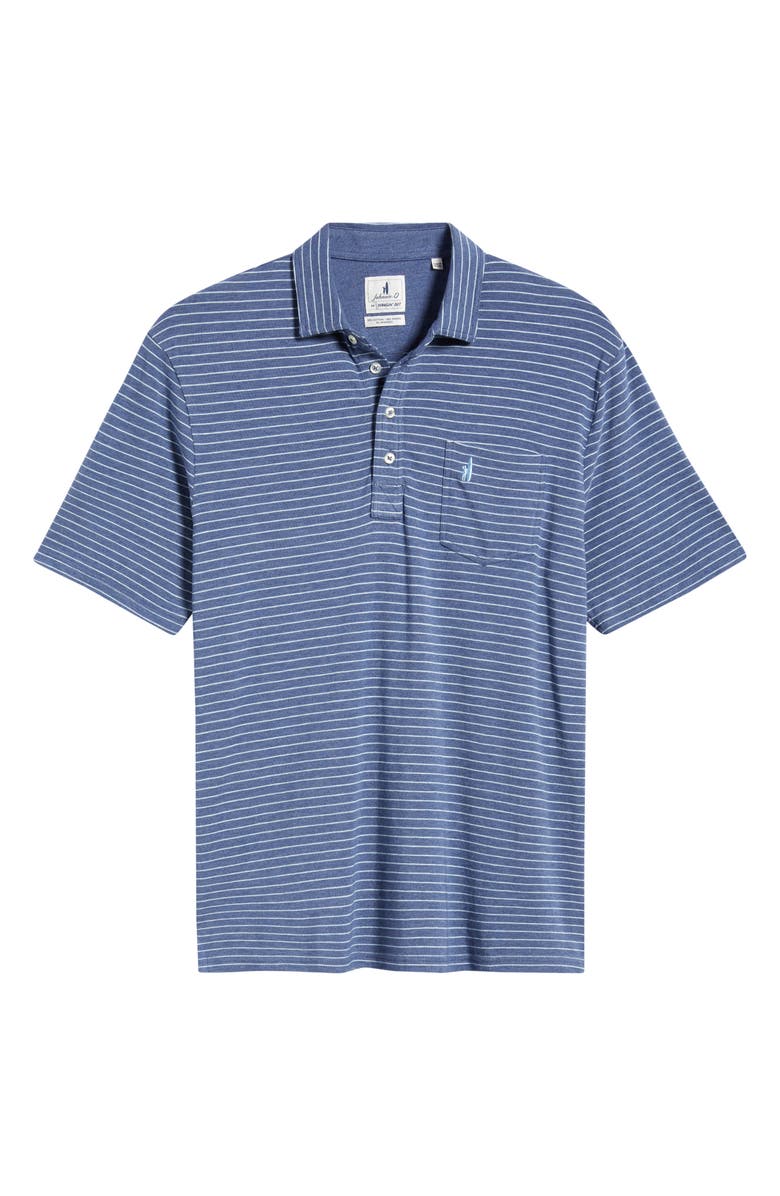 johnnie-O Ryan Stripe Polo, Alternate, color, Ocean Cloud