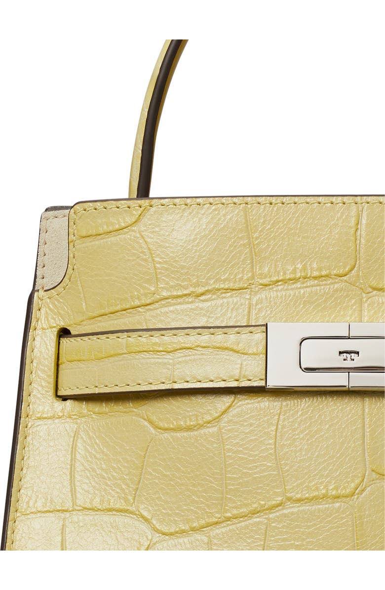 Tory Burch Petite Lee Radziwill Embossed Leather Double Bag, Alternate, color, Yellow Sky