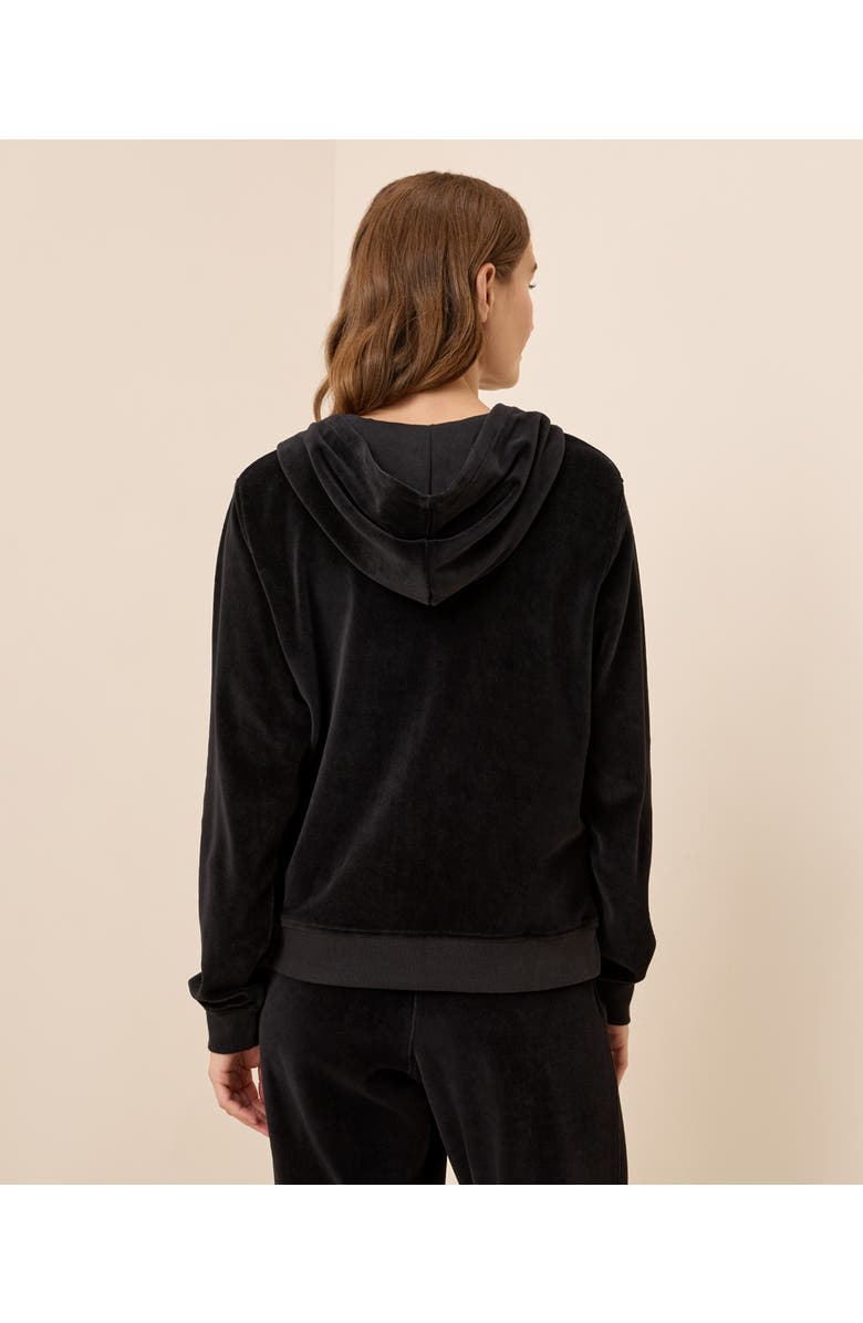 Pact Organic Cotton Pure Velour Zip Hoodie, Alternate, color, Black