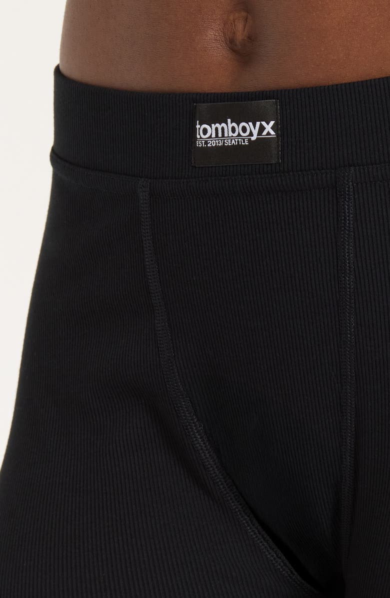 TomboyX Rib 4.5-Inch Boxer Briefs, Alternate, color, Black