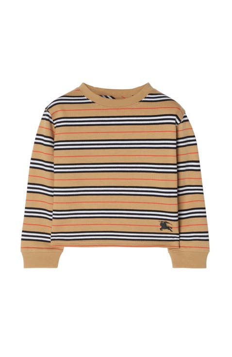 Long-sleeve Icon Stripe Cotton T-shirt