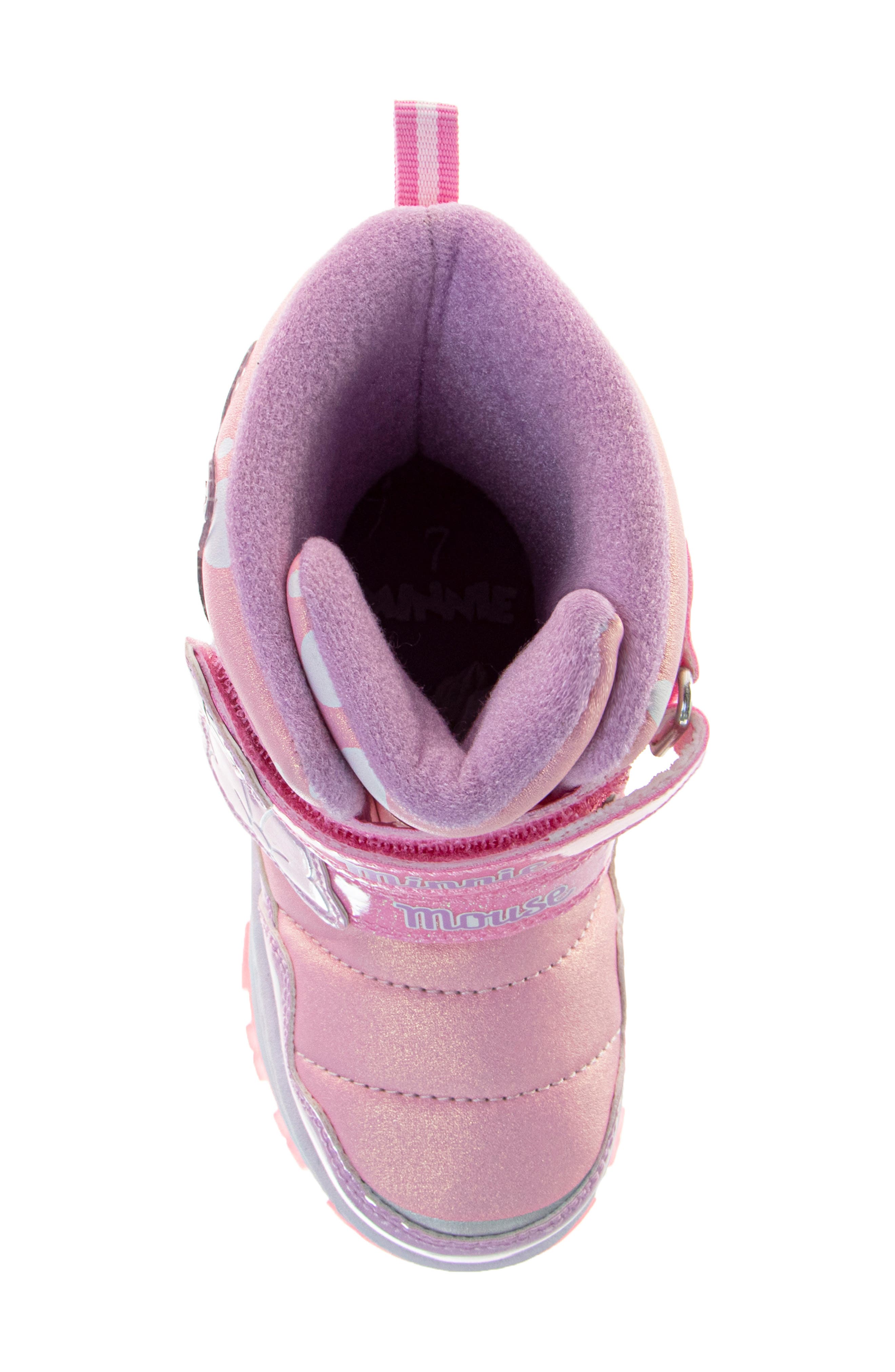 JOSMO x Disney Kids' Minnie Mouse Snow Boot, Alternate, color, Pink