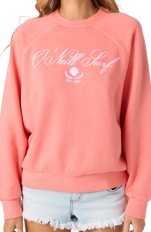 O'neill Boardwalk Fleece Graphic Sweatshirt In Pink