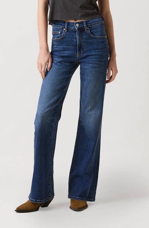 High Waist Baby Bootcut Jeans (Drop in the Ocean)
