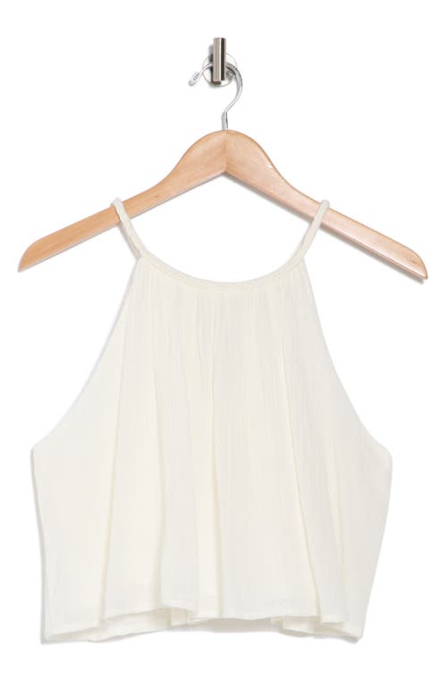 Elan Rope Strap Cotton Cover-up Tank In White