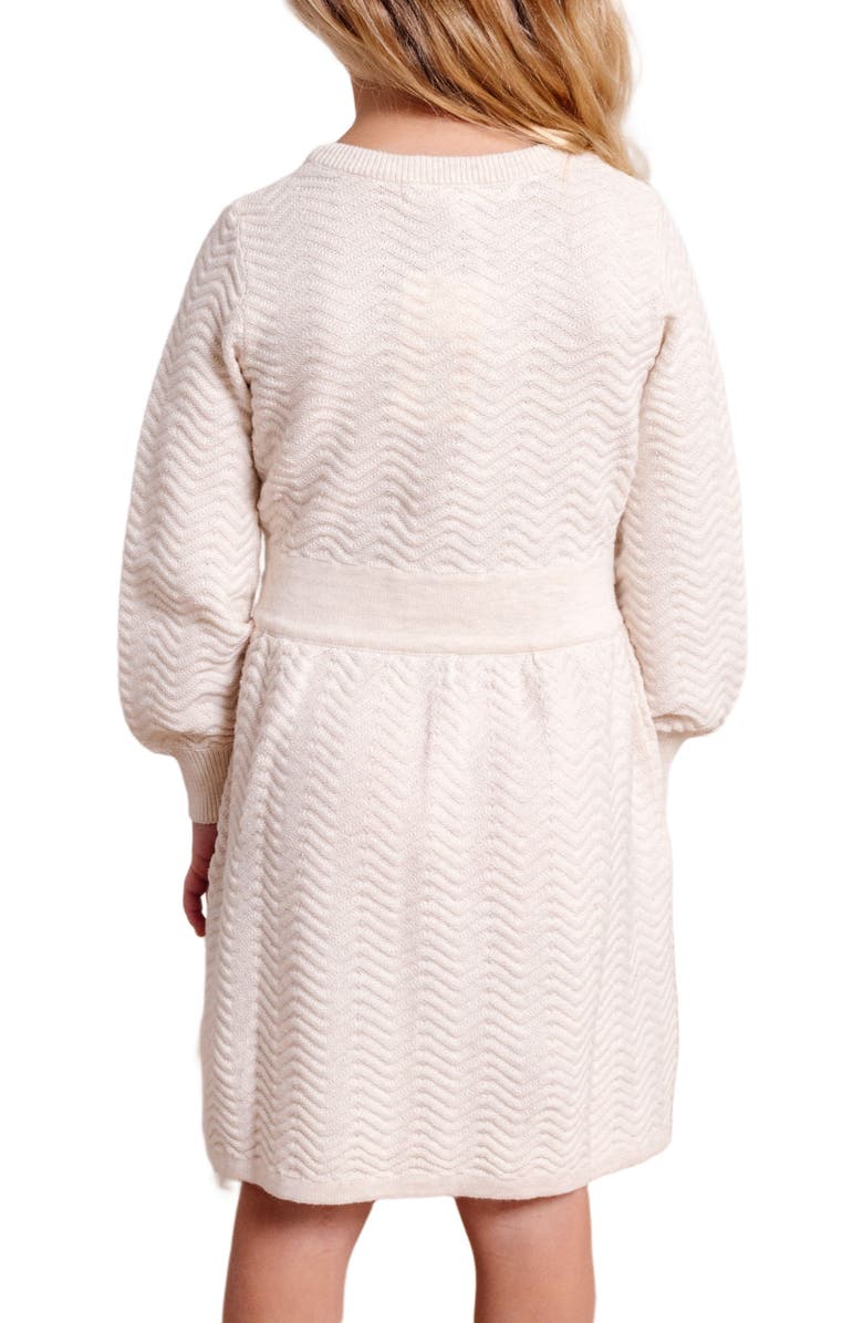 Hope & Henry Girls' Organic Balloon Sleeve Sweater Dress, Toddler, Alternate, color, 