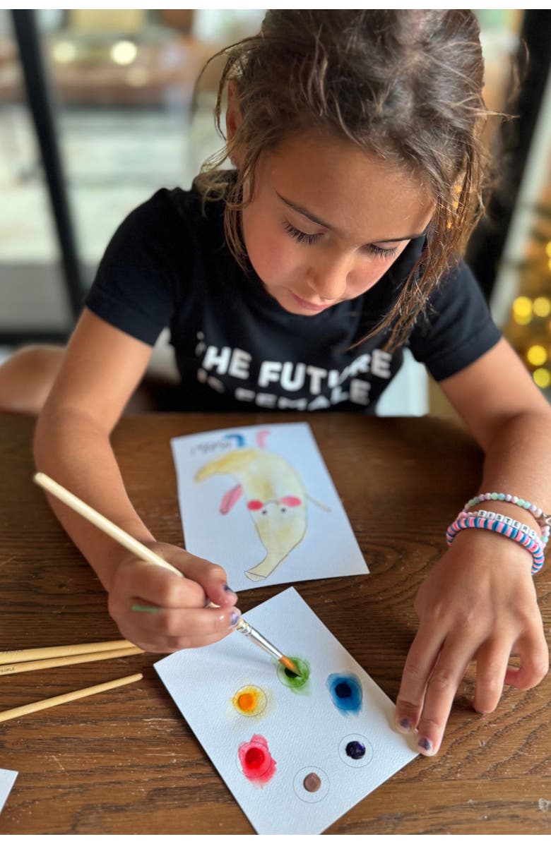 Breathe People Petite Artisan Watercolor Postcards-Happy Fruits, Alternate, color, Happy Fruits