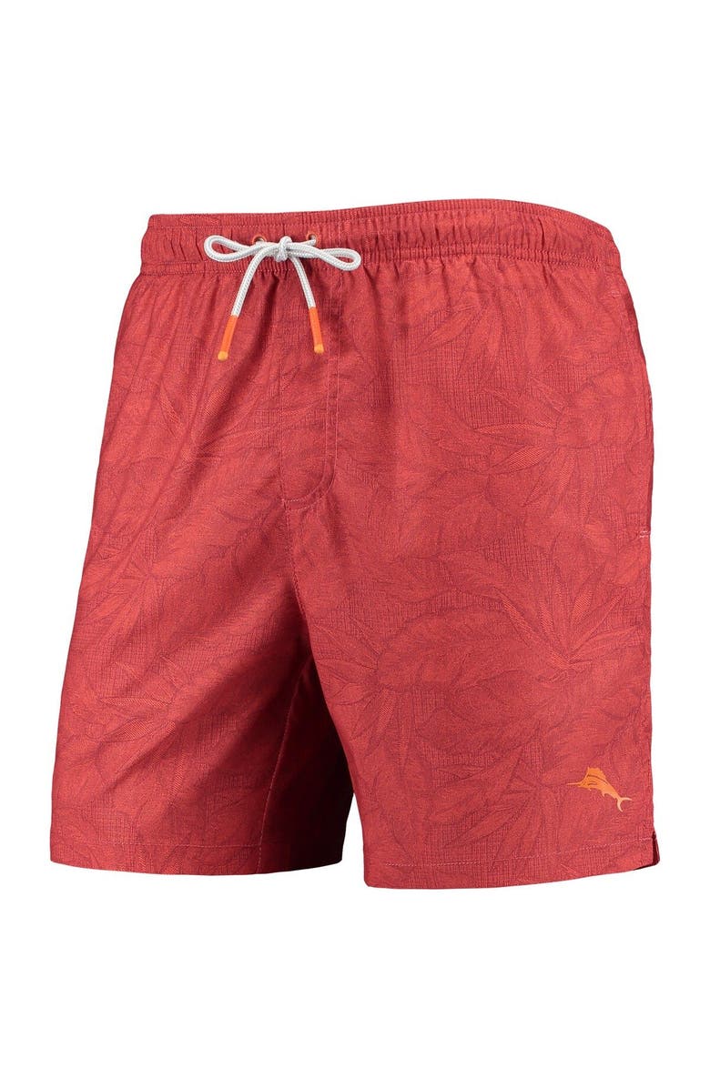 Tommy Bahama Men's Tommy Bahama Red Kansas City Chiefs Naples Layered Leaves Swim Trunks, Alternate, color,