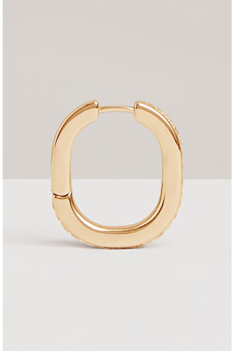 Mia Modern Cubic Zirconia Hoop Earrings, Alternate, color, GOLD TONE/ CLEAR CRYSTAL