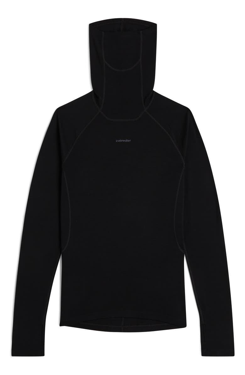 Icebreaker 300 Polar MerinoFine Turtleneck Top, Alternate, color, Black