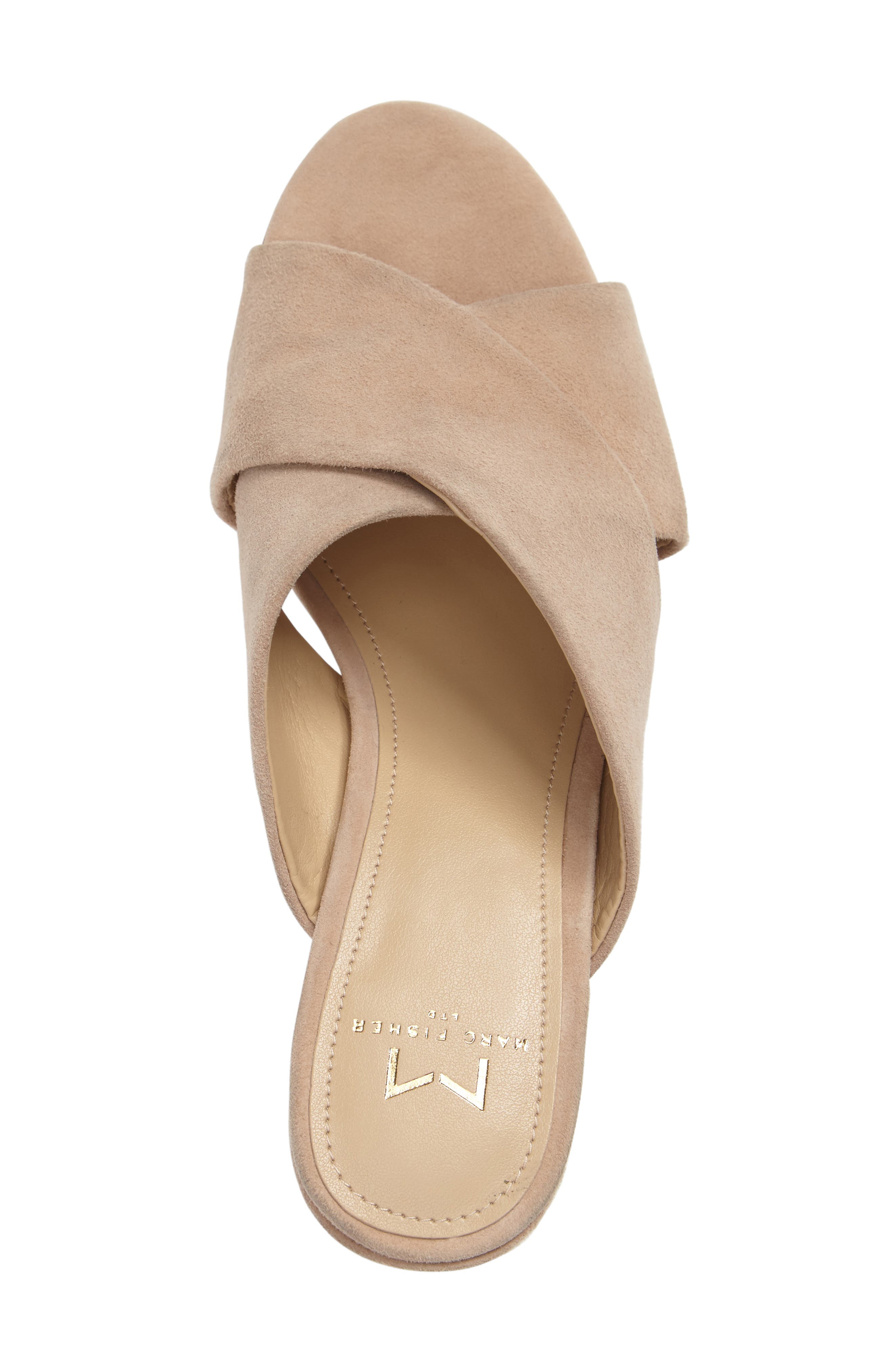 Rinna Crisscross Slide, Alternate, color, TAN SUEDE