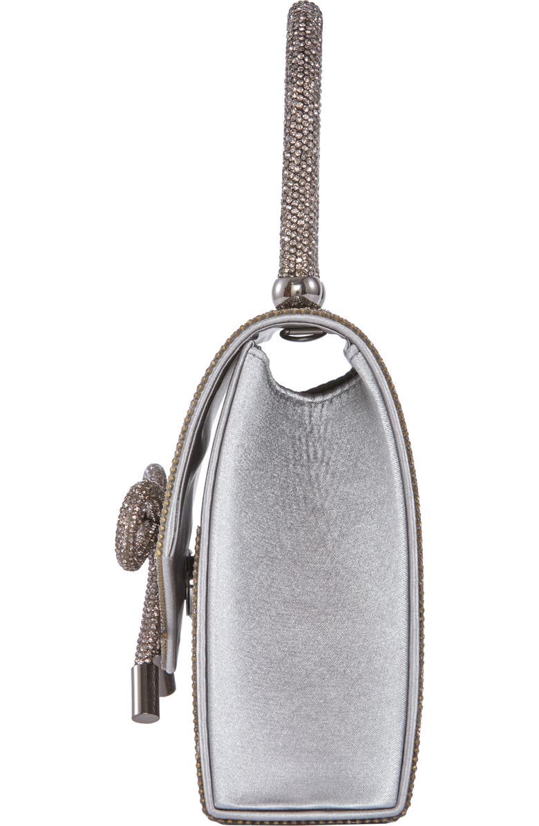 LADY COUTURE Rhinestone Top Handle Evening Bag, Alternate, color, Pewter