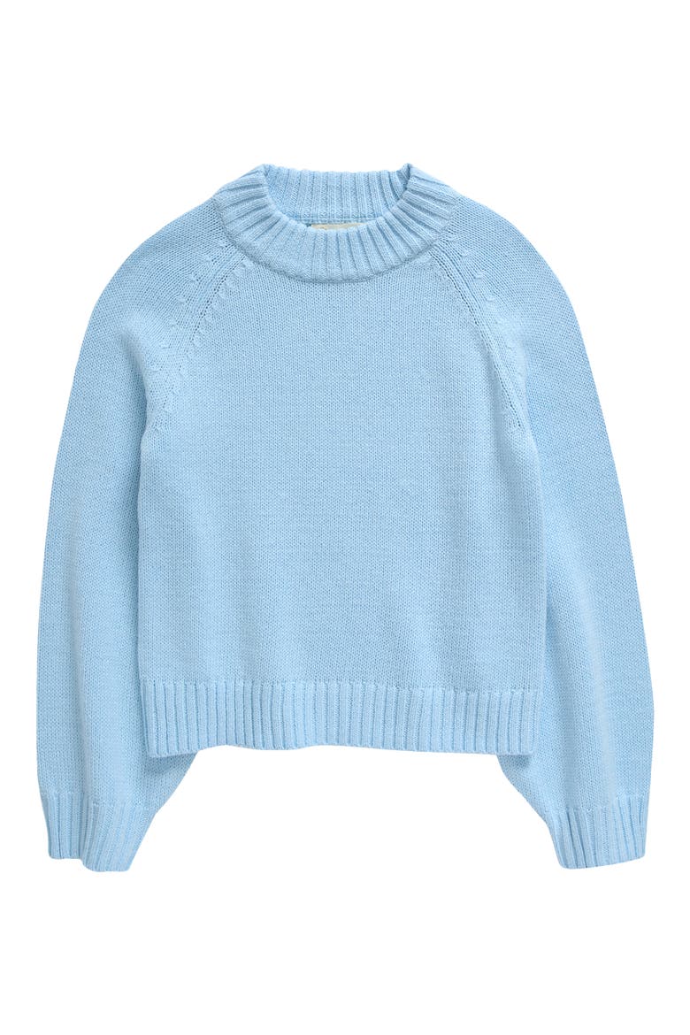 Kids' Mock Neck Sweater, Main, color, BLUE FALLS