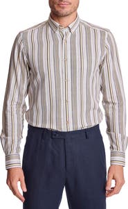 PAISLEY & GRAY Brian Linen Blend Button-Down Shirt