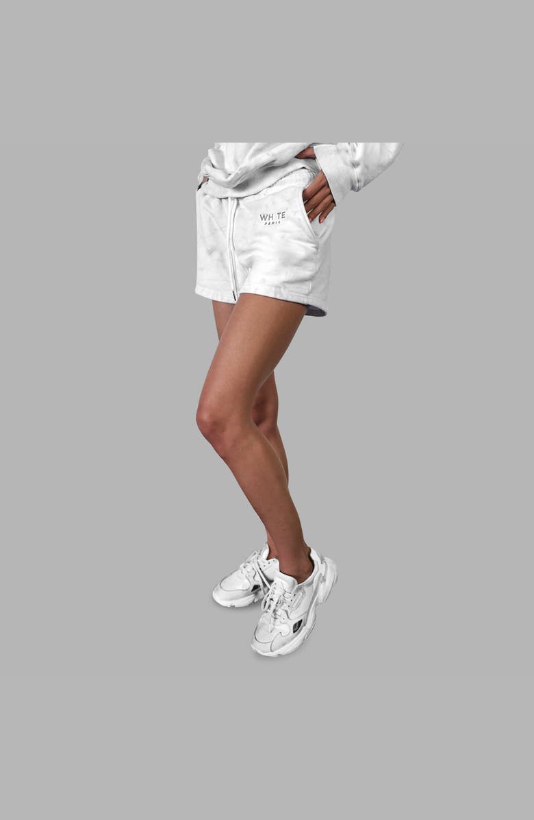 Blvck Whte Tie & Dye Short, Alternate, color, White