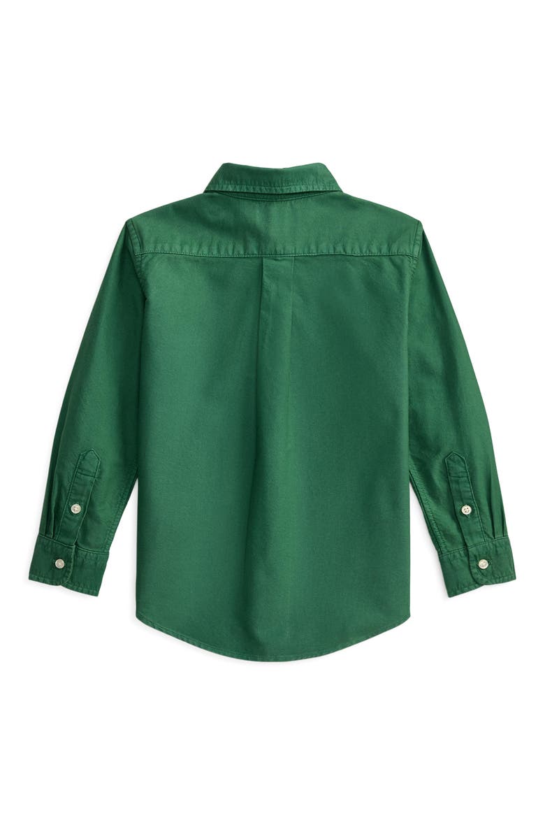 Kids' Cotton Oxford Button-Down Shirt, Alternate, color, VERANO GREEN