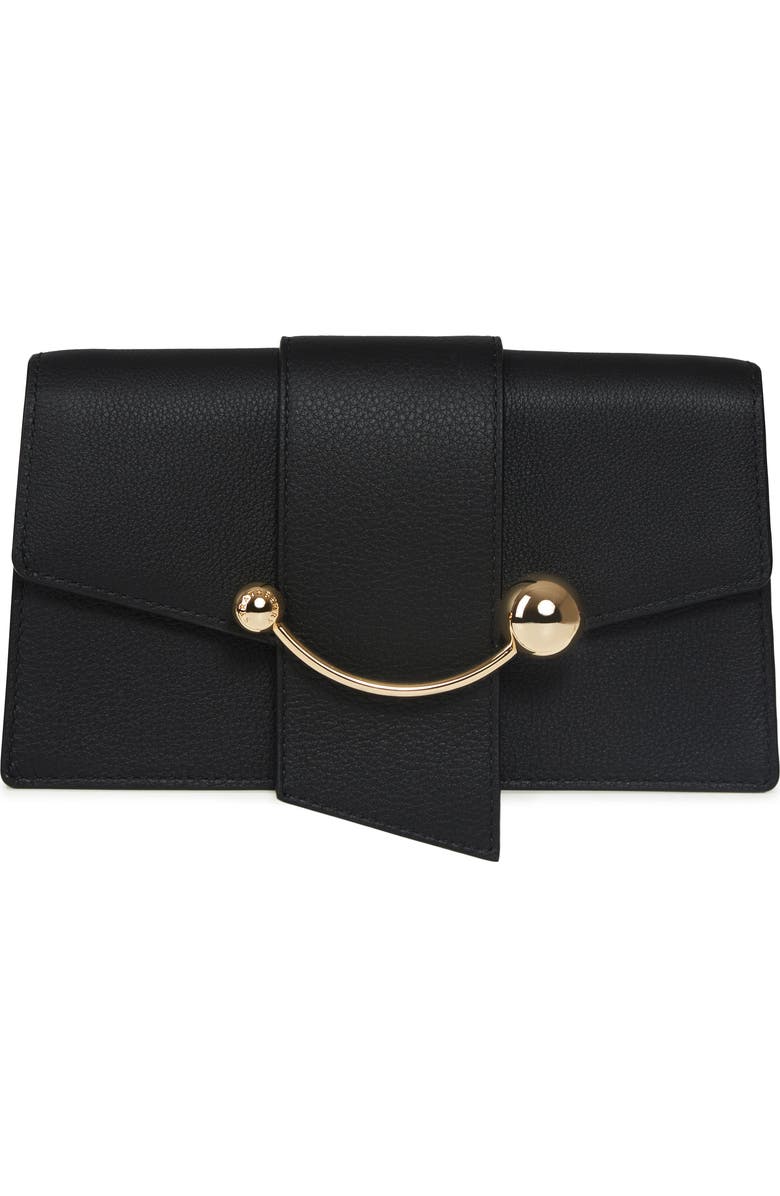 Strathberry Crescent on a Chain Croc Embossed Leather Shoulder Bag, Main, color,