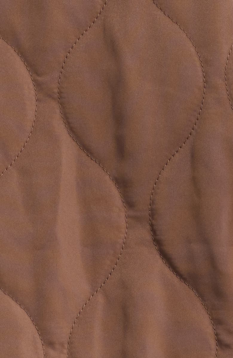 Thread & Supply Knit Collar Quilted Jacket, Alternate, color, Burnt Cedar