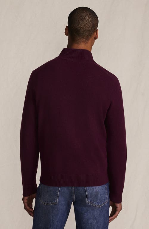 Lands' End Fine Gauge Cashmere Quarter Zip In Purple