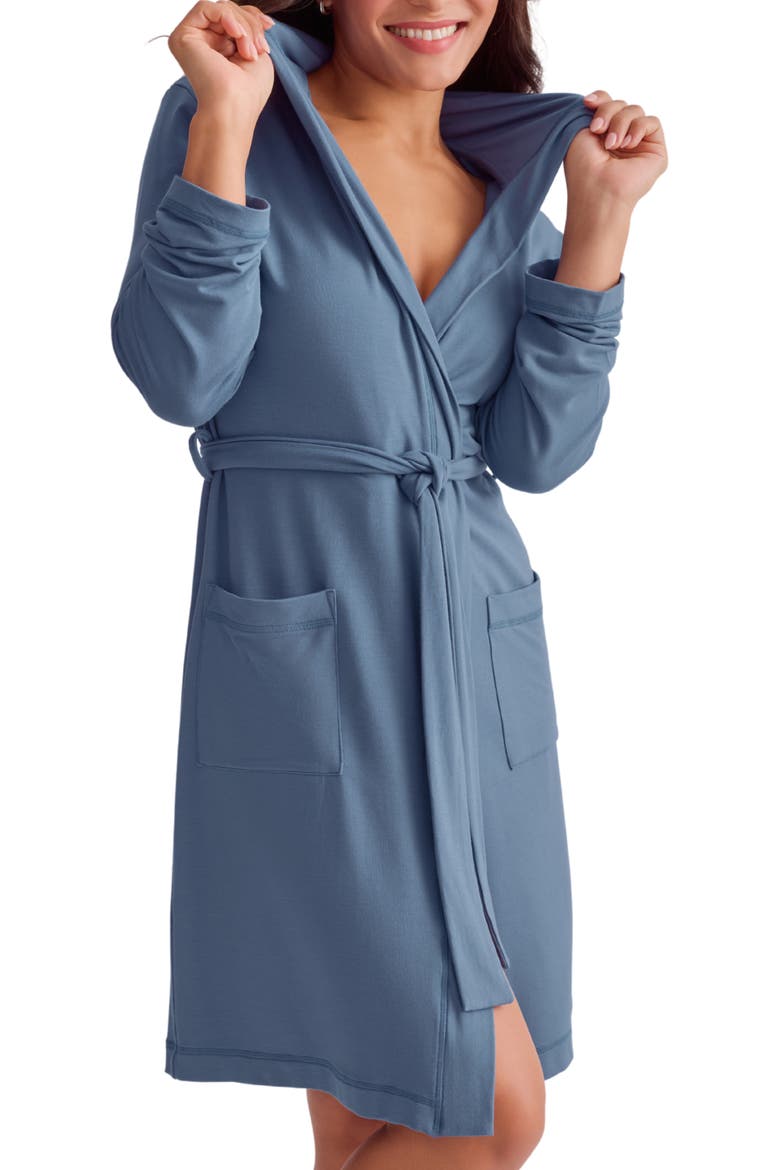 Hooded Robe, Alternate, color, NORDIC BLUE
