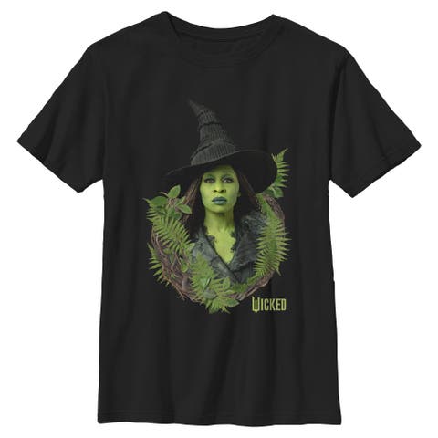 Boy's Wicked For Good Elphaba Forest Portrait  Graphic T-Shirt
