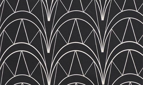Lost Pattern Chrysler Print Silk Bandana In Black