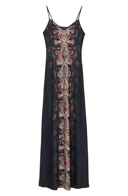 Allsaints Bryony Snakeskin Print Slipdress In Multi