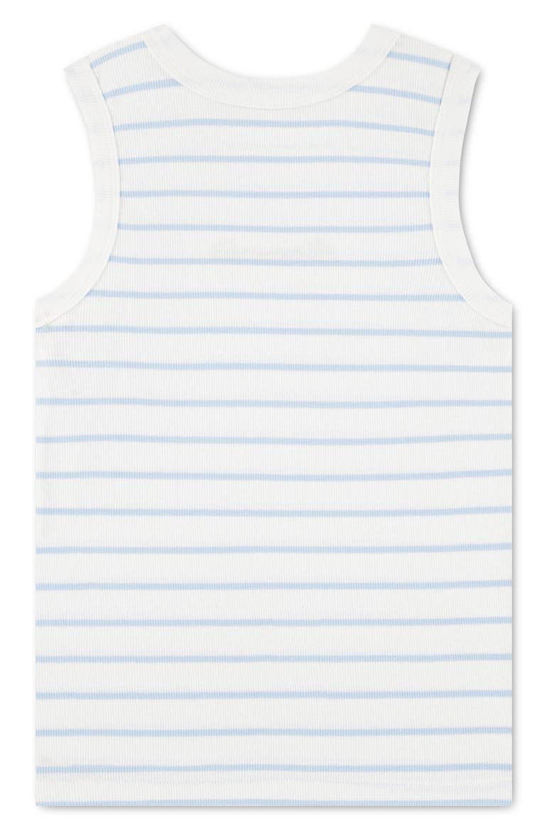Kids' Rib Graphic Cotton Blend Tank, Alternate, color, BRIGHT WHITE