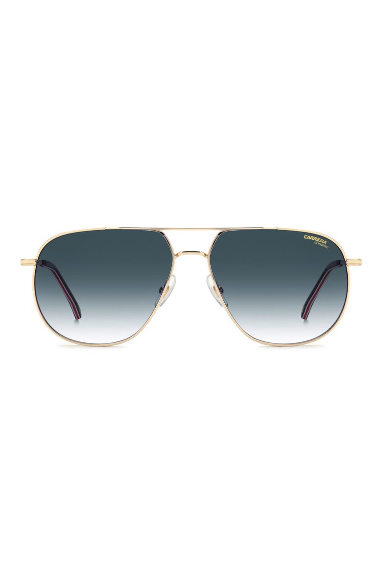 61mm Gradient Navigator Sunglasses, Main, color, GOLD/ BLACK RED/ DARK BLUE