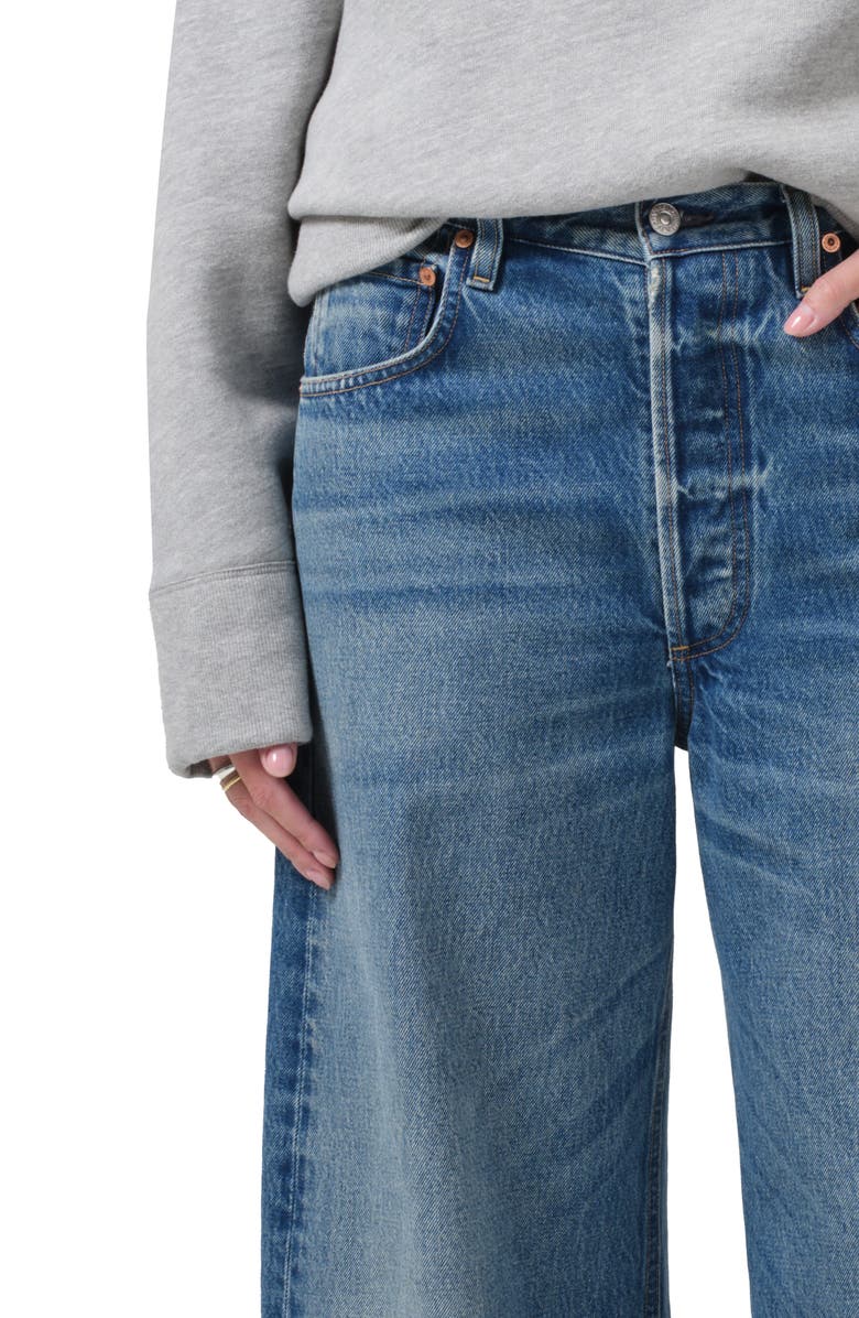 Citizens of Humanity Ayla High Waist Raw Hem Ankle Baggy Wide Leg Jeans, Alternate, color,