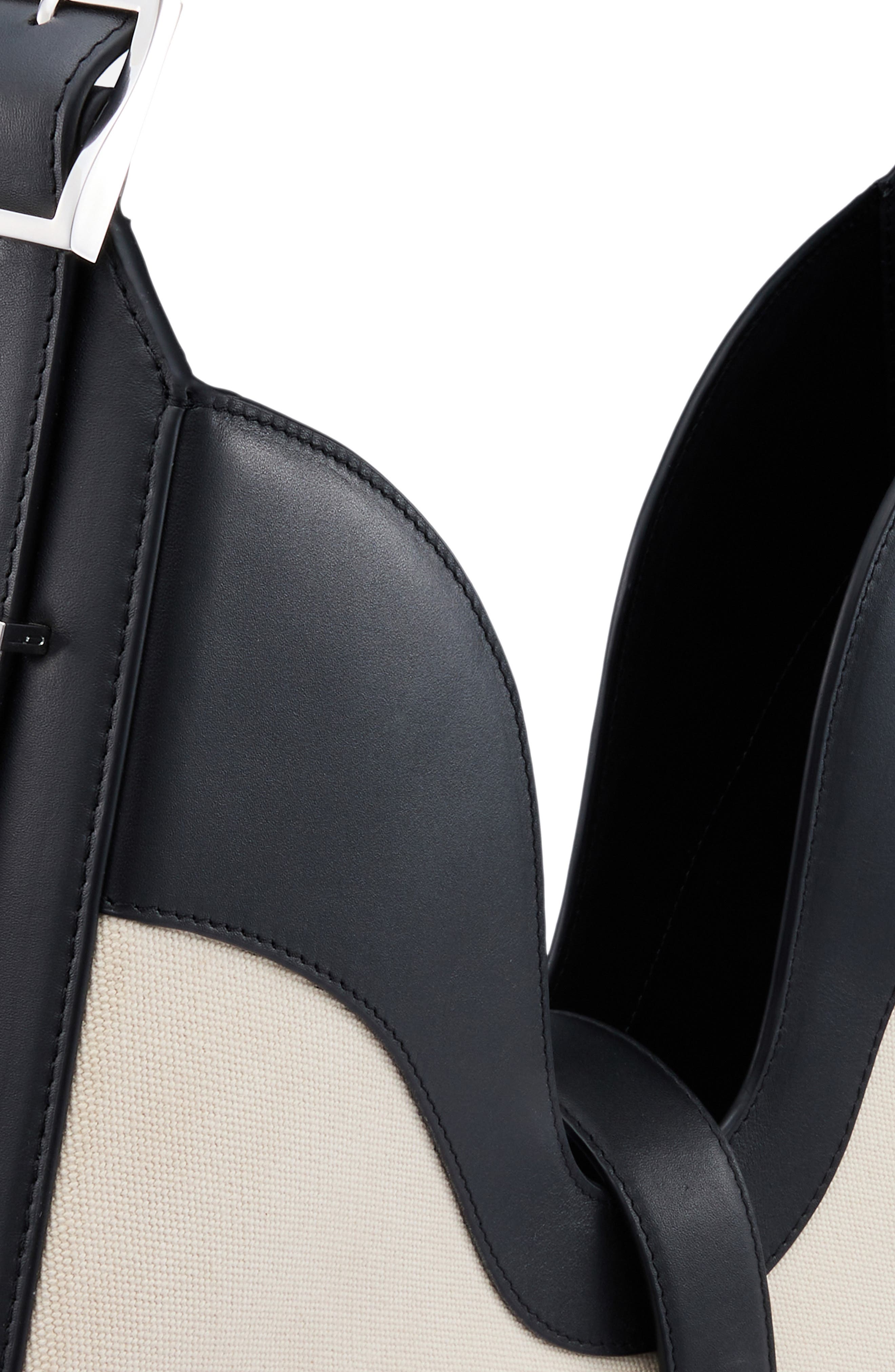 Melina Canvas Shoulder Bag, Alternate, color, SAND/ BLACK