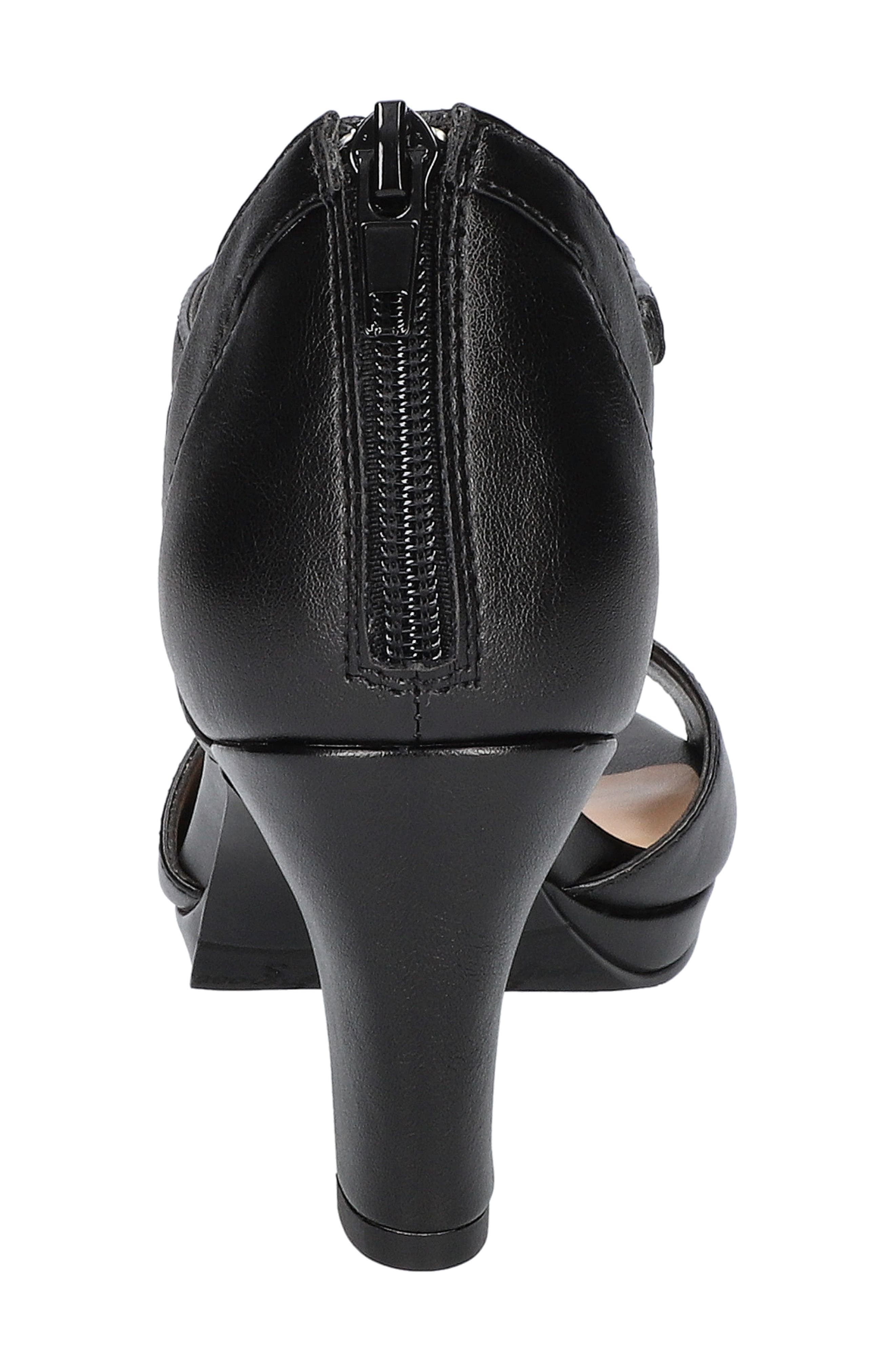 EASY STREET Flash T-Strap Sandal - Wide Width & Extra Wide Width Available, Alternate, color, Black