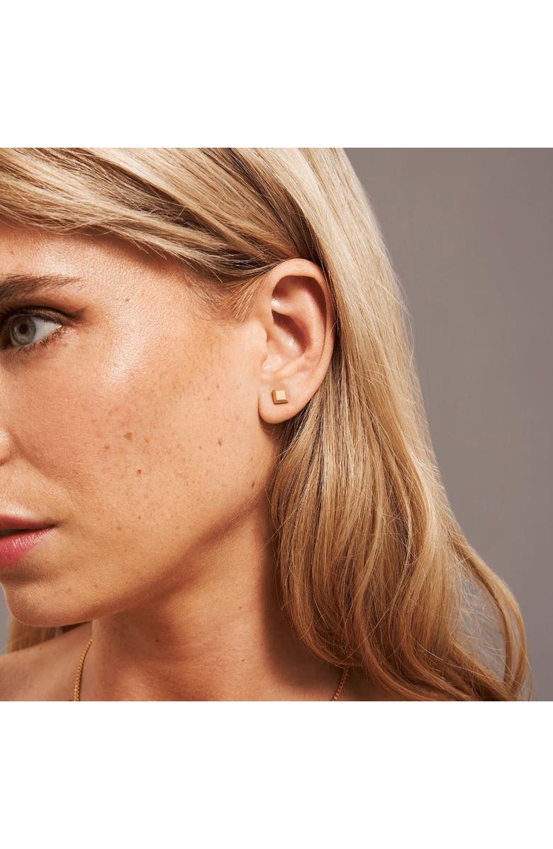 7879 Square Bullion Stud Earrings, Alternate, color, Gold 9K