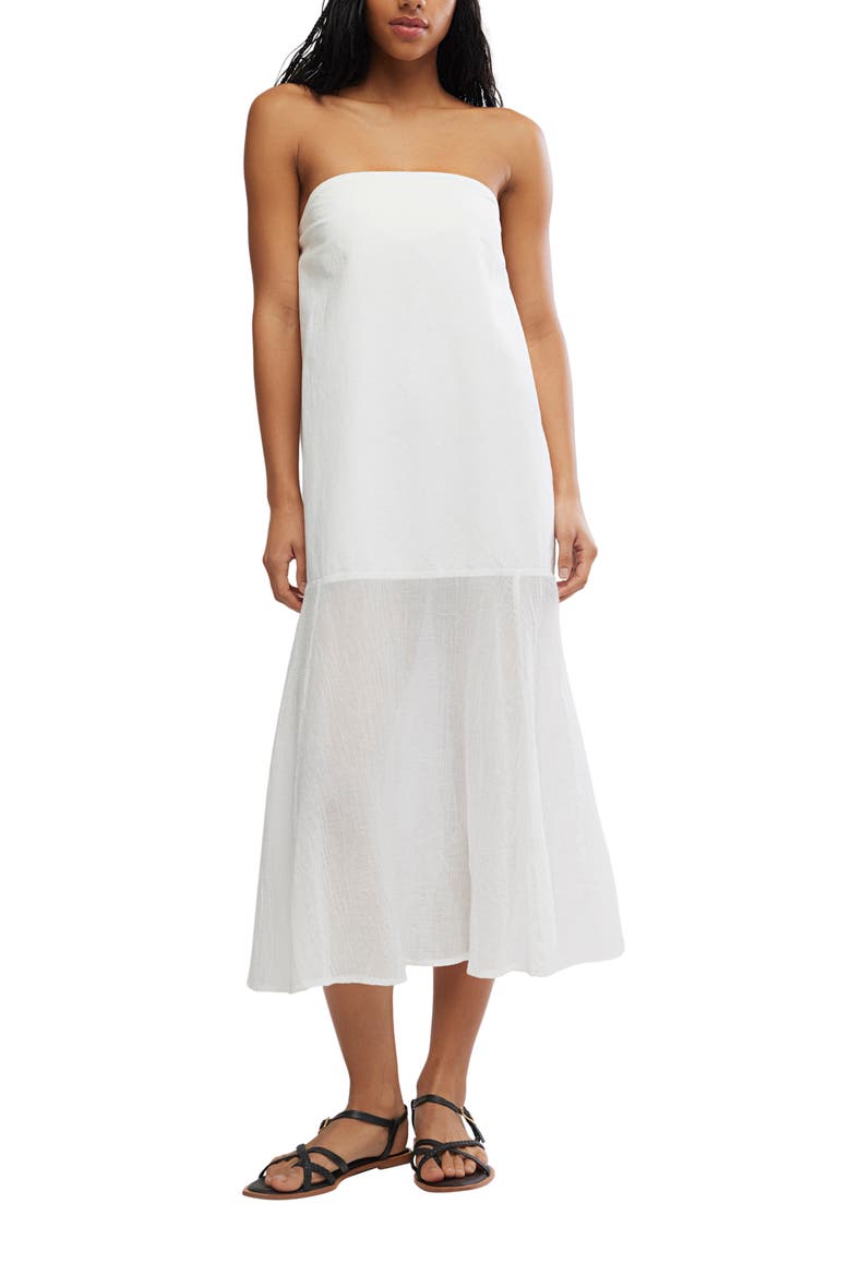 Sabeen Tube Midi Dress, Main, color, CLEAN IVORY