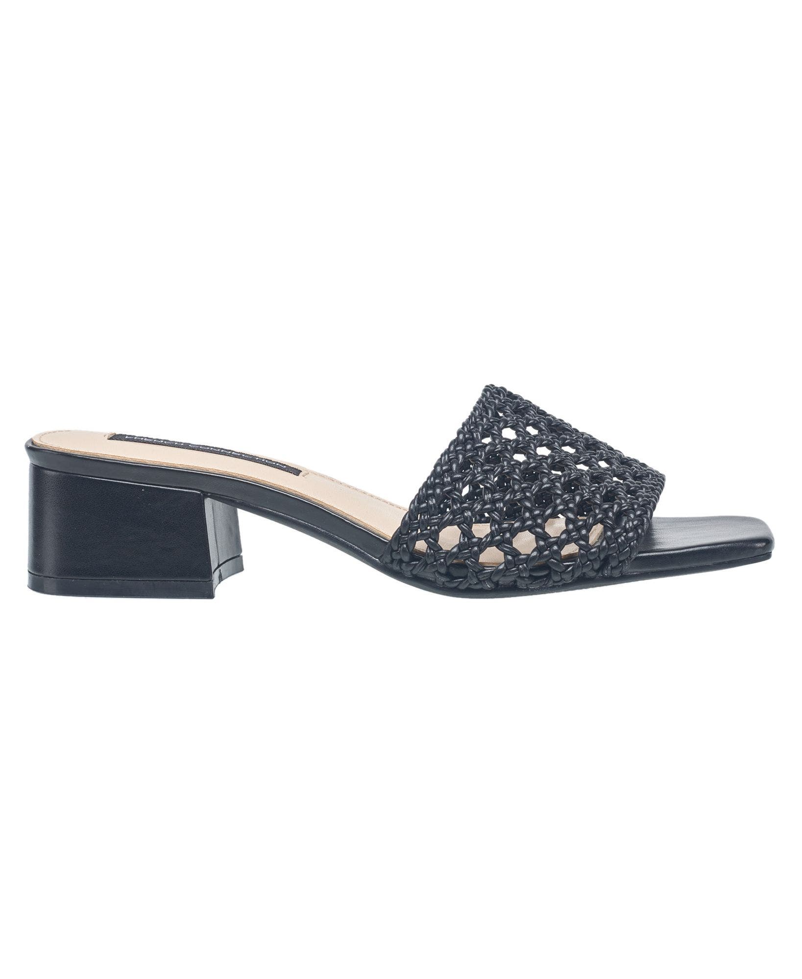 Waves Woven Mule, Alternate, color, Black