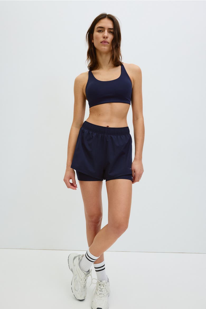 Regular Fit Running Shorts With Drymove, Alternate, color, Navy blue