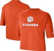 Nike Women's Nike Orange Clemson Tigers Crop Performance T-Shirt