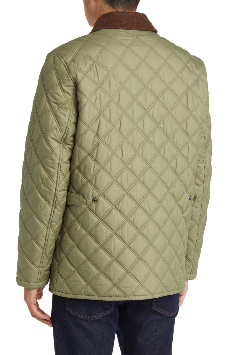 Brooks Brothers Diamond Quilted Water Repellent Walking Coat, Alternate, color, 