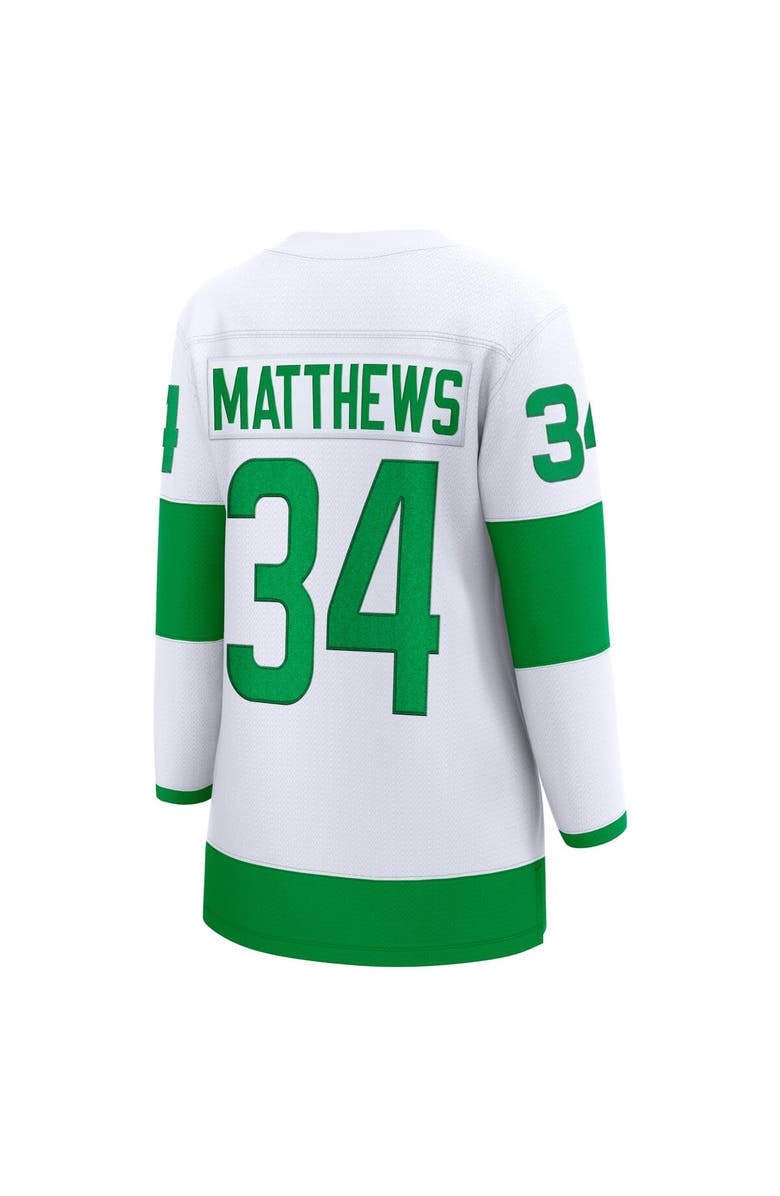 FANATICS Women's Fanatics Branded Auston Matthews White Toronto Maple Leafs St. Patricks Alternate Premier Breakaway Player Jersey, Alternate, color, White