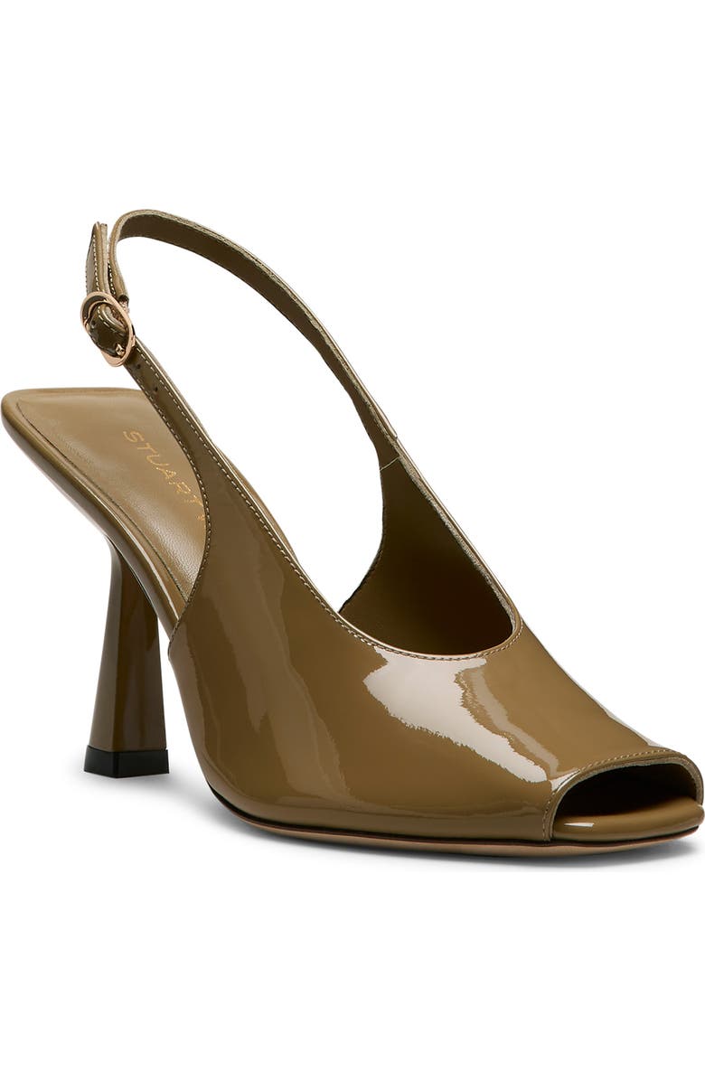 Stuart Weitzman Val Slingback 85 Sandal, Main, color, Golden Olive