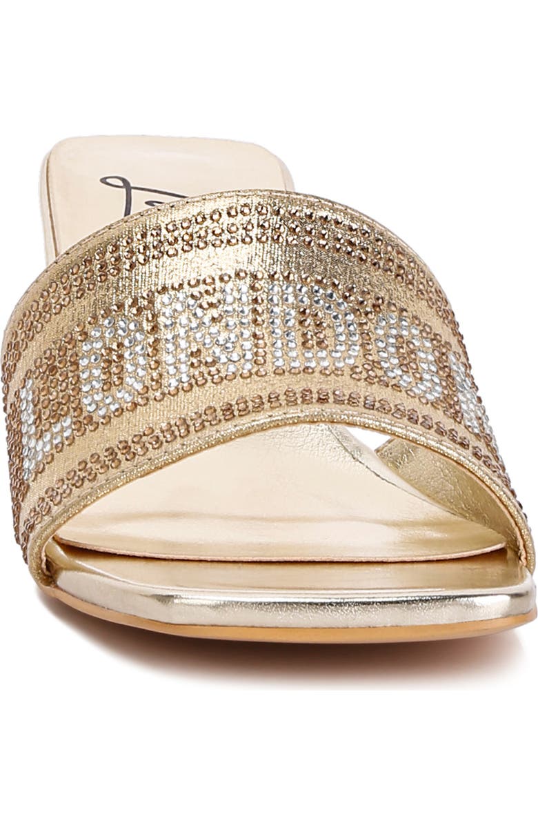 LONDON RAG Starks Rhinestone Embellished Block Heel Slide Sandal, Alternate, color,