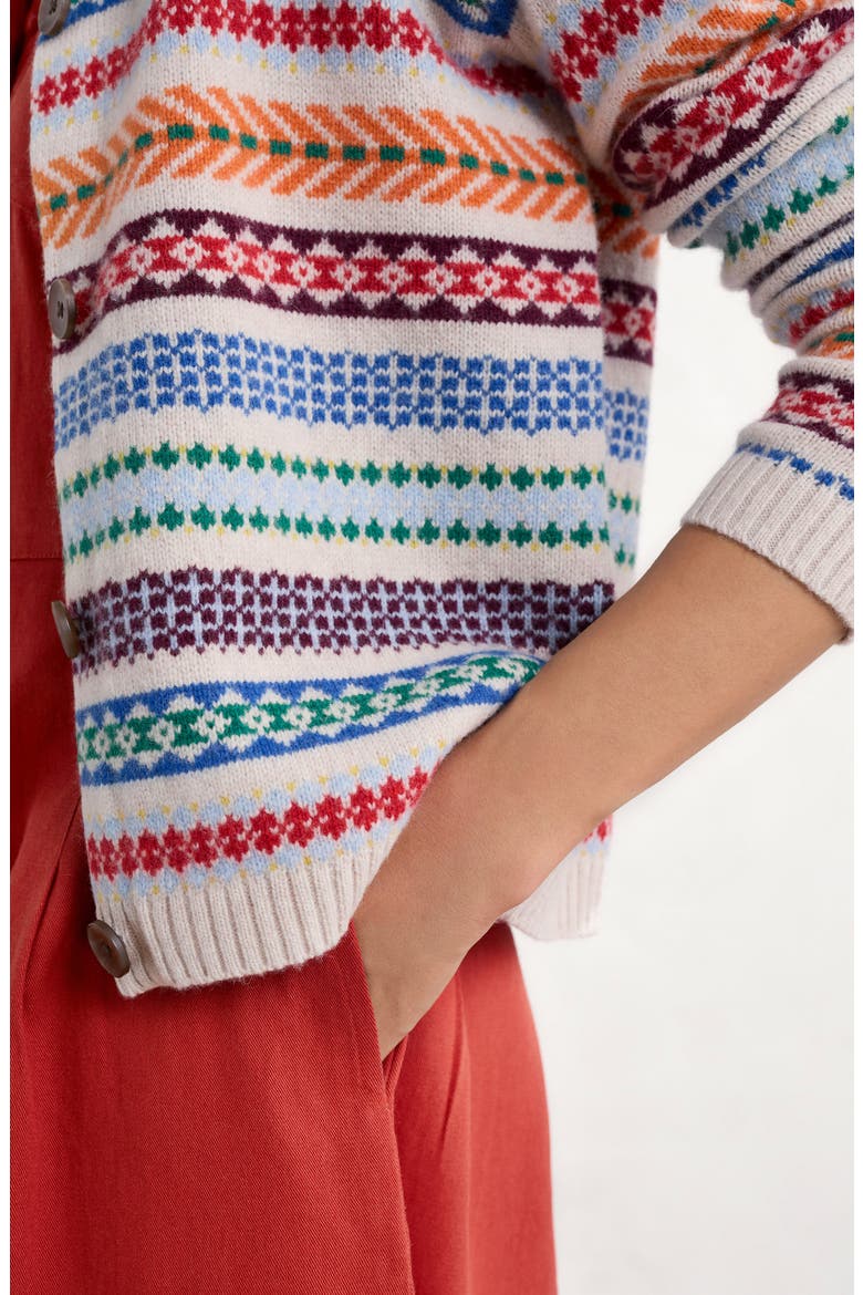 Percella Cove Fair Isle Merino Wool Blend Cardigan, Alternate, color, KNIT ABSTRACTION MULTI