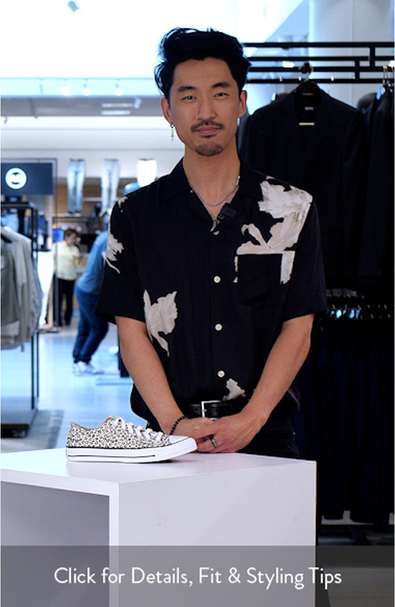 Gender Inclusive Chuck Taylor All Star Leopard Spot Canvas Low Top Sneaker, sales video thumbnail