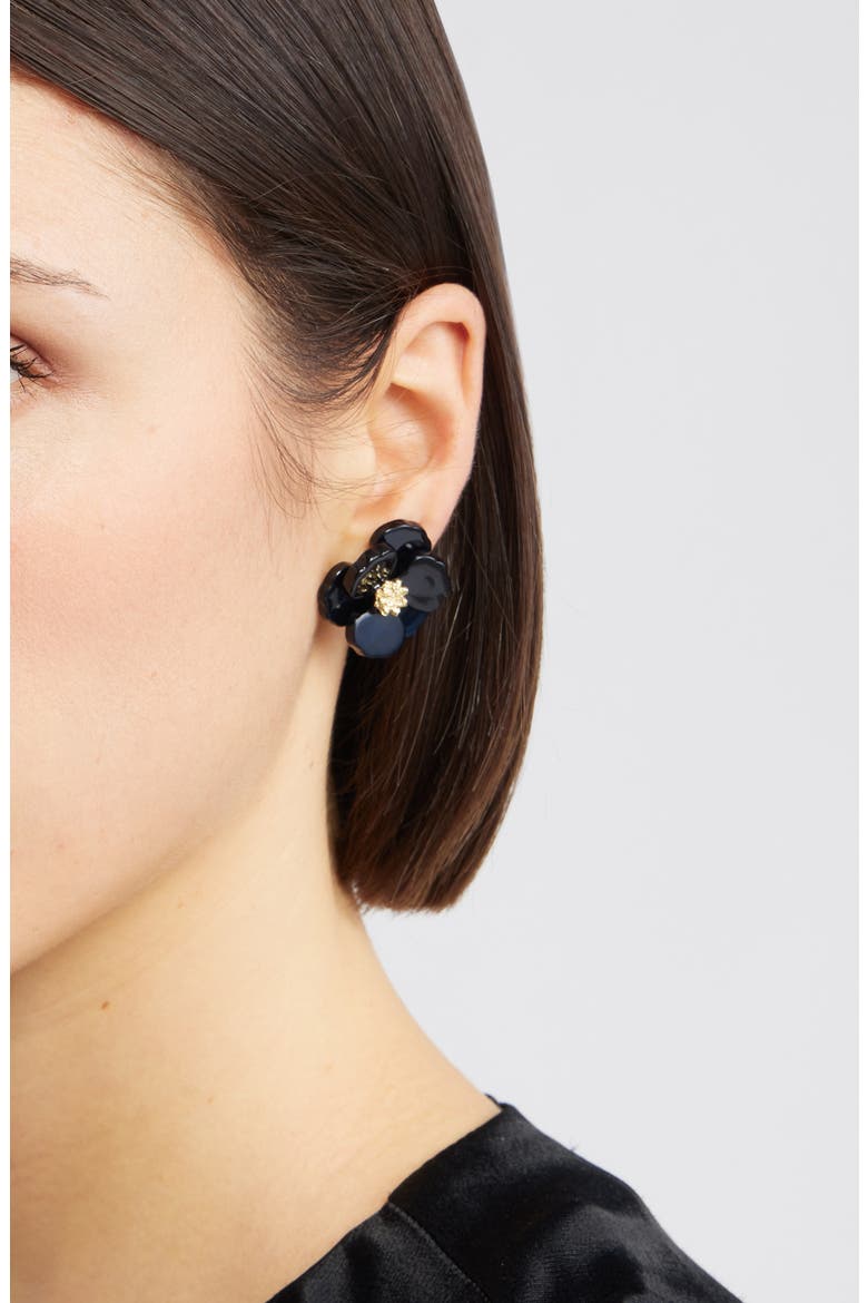 Floral Statement Stud Earrings, Alternate, color, BLUE MULTI- GOLD