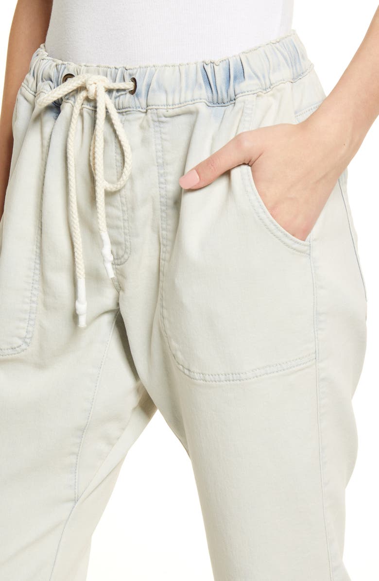 One Teaspoon Shabbies Drawstring Waist Straight Leg Jeans, Alternate, color,