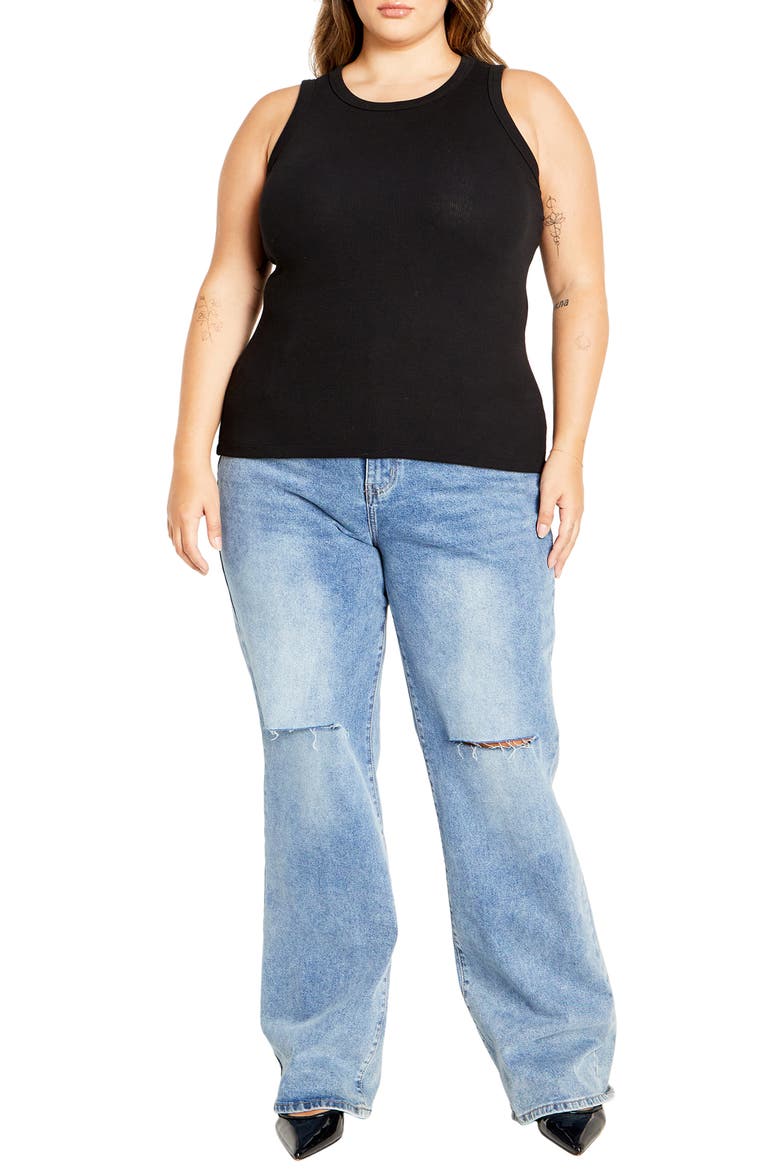 Talia Rib Tank, Alternate, color, BLACK