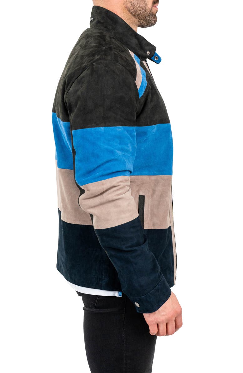 Maceoo Multi Panel Suede Jacket, Alternate, color, Brown