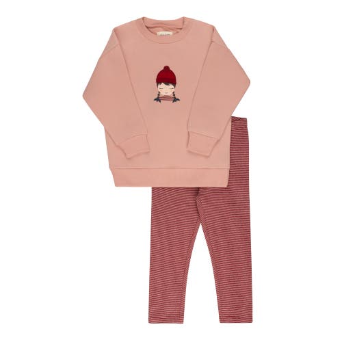 Ely's & Co. French Terry Autumn Kids Collection In Pink