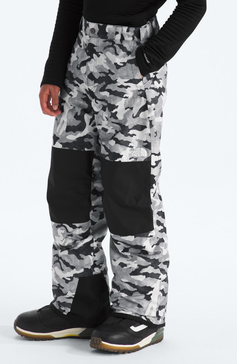 The North Face Kids' Freedom Waterproof Recycled Polyester Insulated Pants, Alternate, color, Smoked Pearl Tnf Camo
